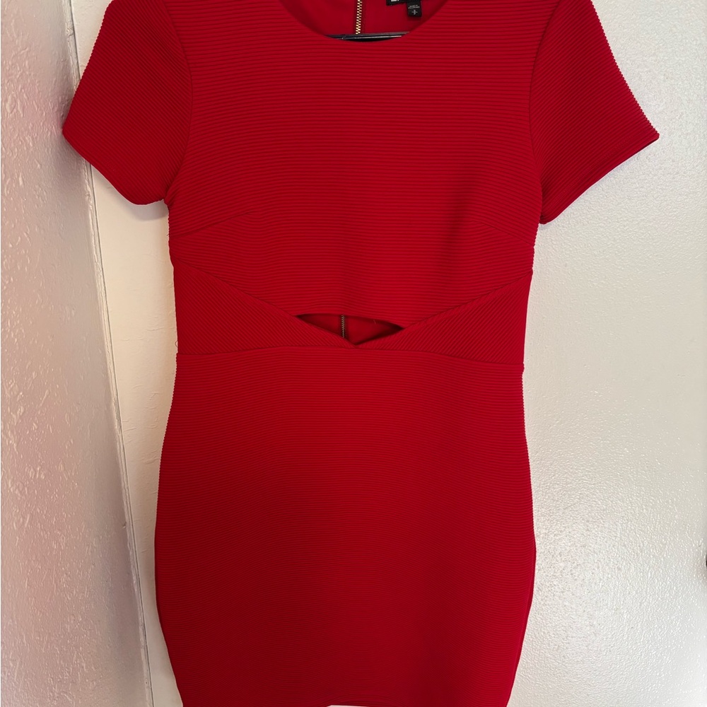 Express Vibrant Red Mini Dress